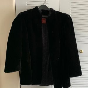 Black fur coat